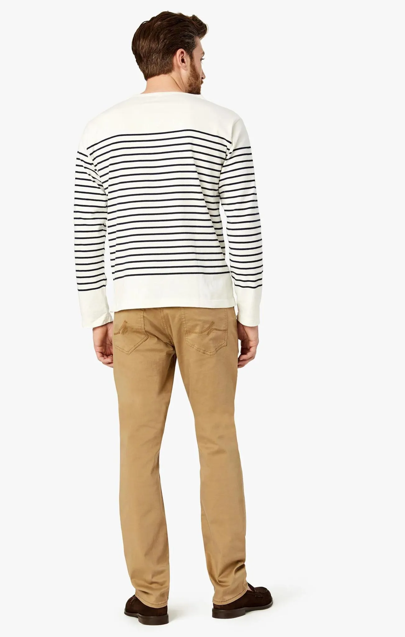 34 Heritage Charisma Relaxed Straight Pants In Khaki Twill