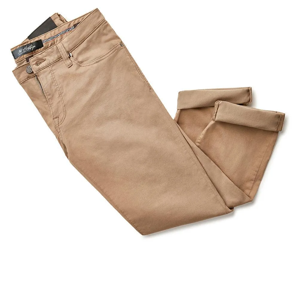 34 Heritage Charisma Relaxed Straight Pants In Khaki Twill