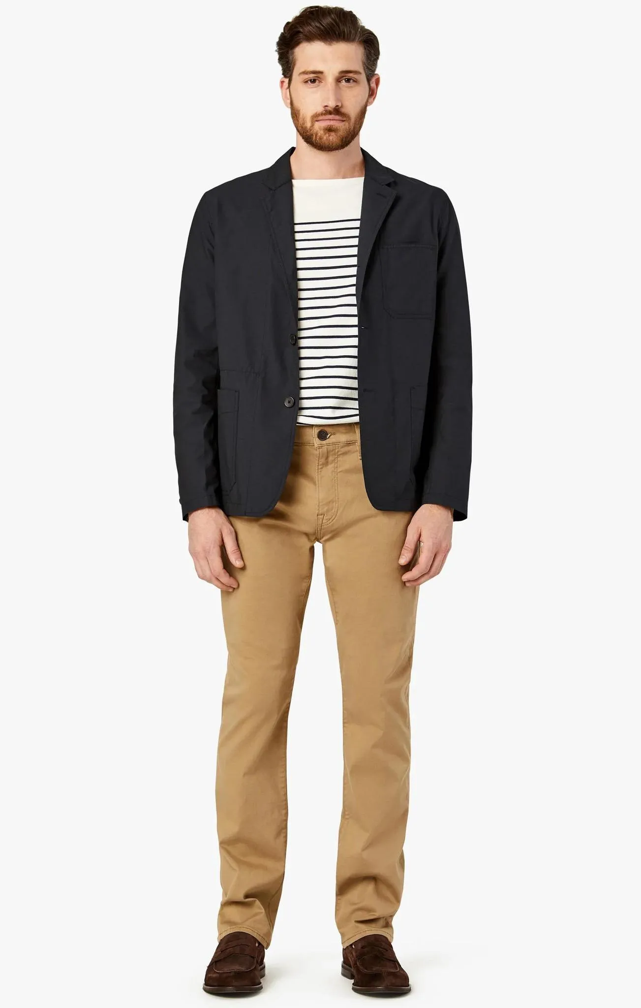34 Heritage Charisma Relaxed Straight Pants In Khaki Twill