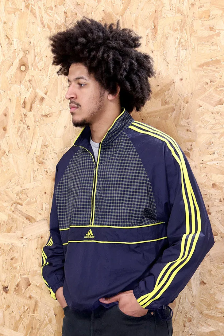 Adidas Navy  Half Zip Windbreaker Jacket