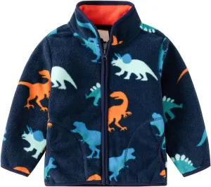 AIWUHE Toddler Polar Fleece Jacket Boys Girls Winter Jacket Fall Sweatshirt Zip-up Light Coat Spring Clothes 1-6 Years