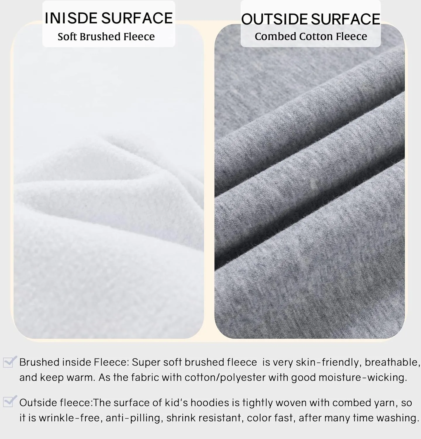 ALAVIKING Kids Soft Brushed Fleece Hooded Sweatshirts Active Pullover Hoodie for Boys and Girls 3-12 Years