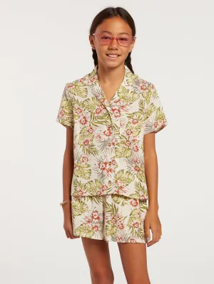 Big Girls Not Real Shore Short Sleeve Top - Green Tea
