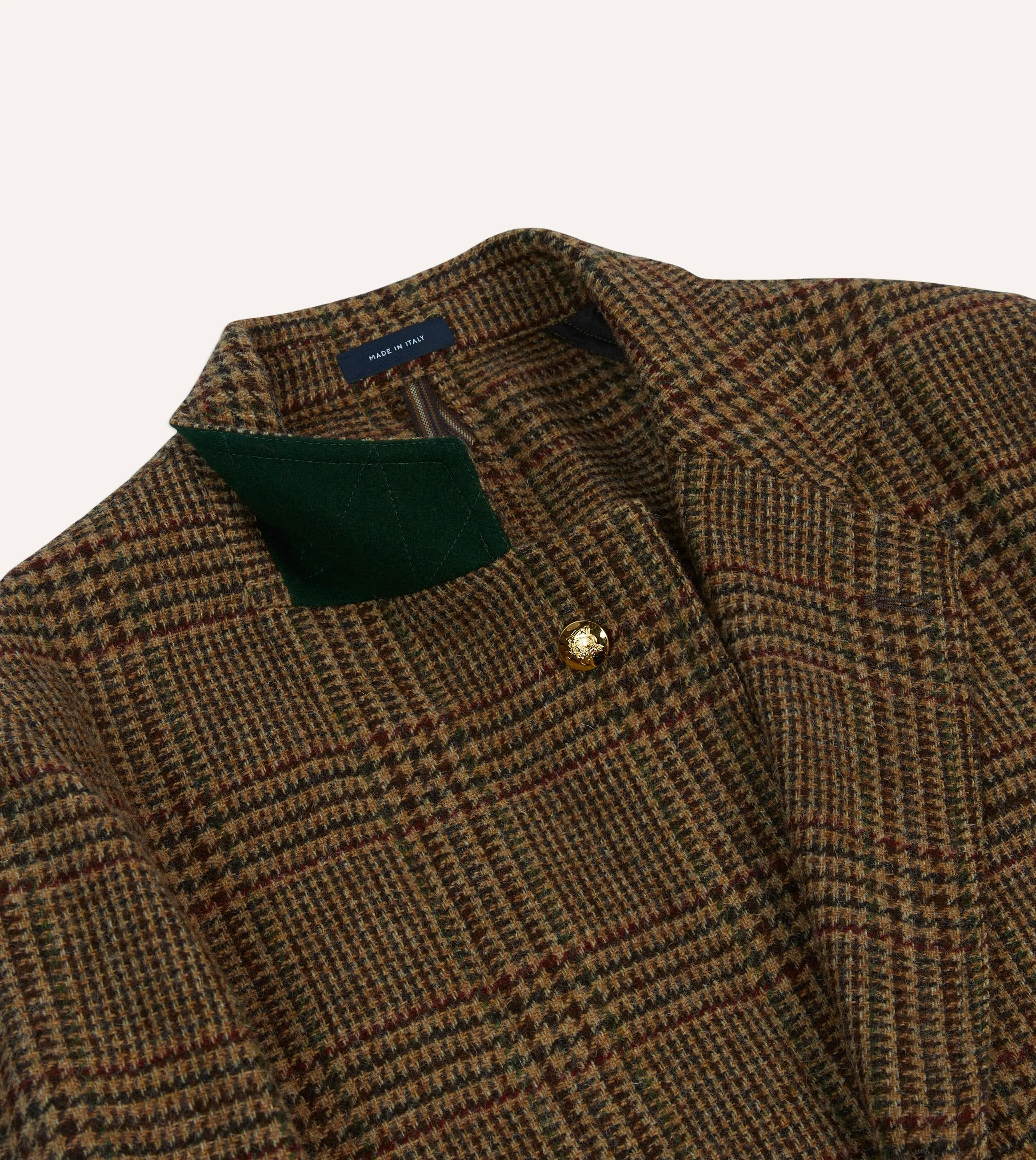 Classic Brown and Red Prince of Wales Check Tweed Blazer - Mk. VII Edition