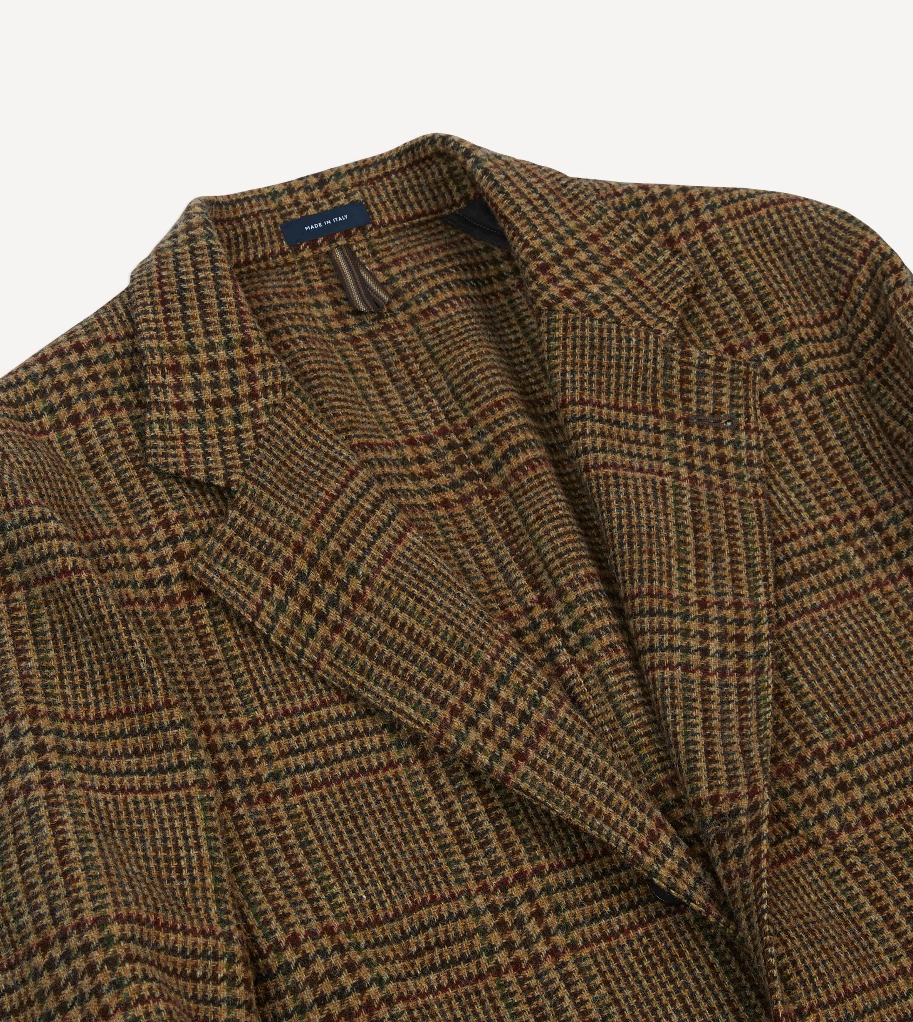 Classic Brown and Red Prince of Wales Check Tweed Blazer - Mk. VII Edition