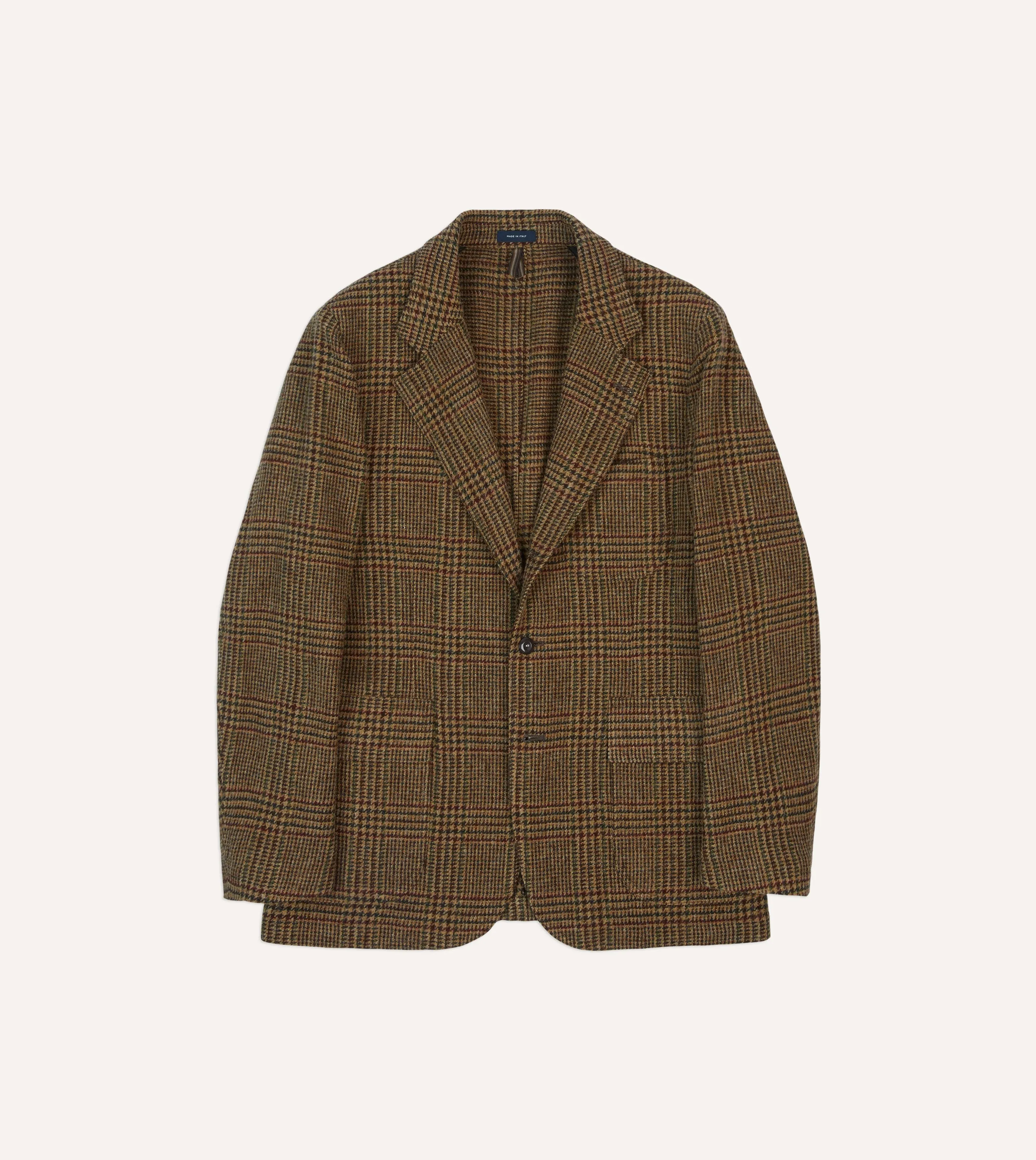 Classic Brown and Red Prince of Wales Check Tweed Blazer - Mk. VII Edition