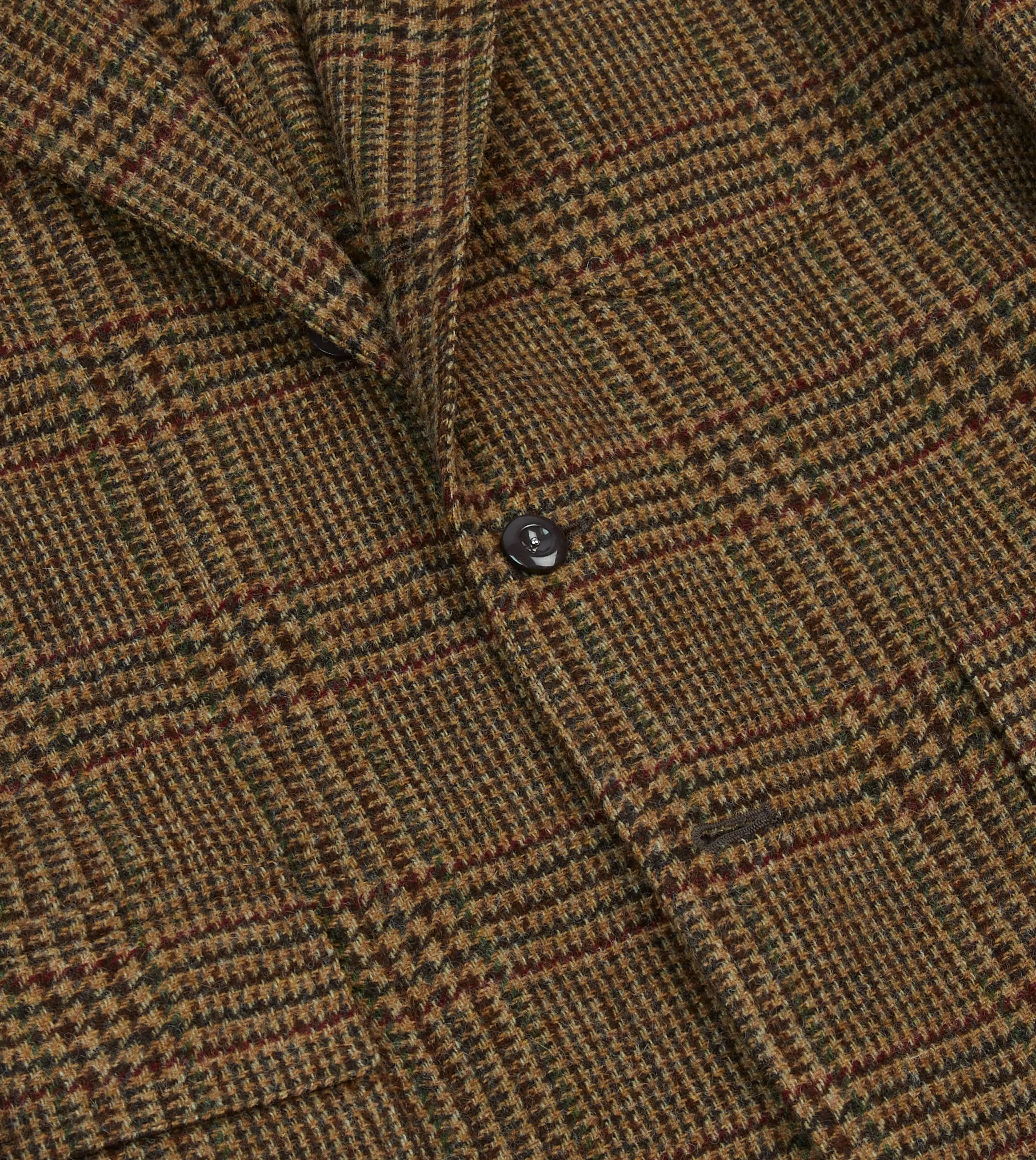 Classic Brown and Red Prince of Wales Check Tweed Blazer - Mk. VII Edition