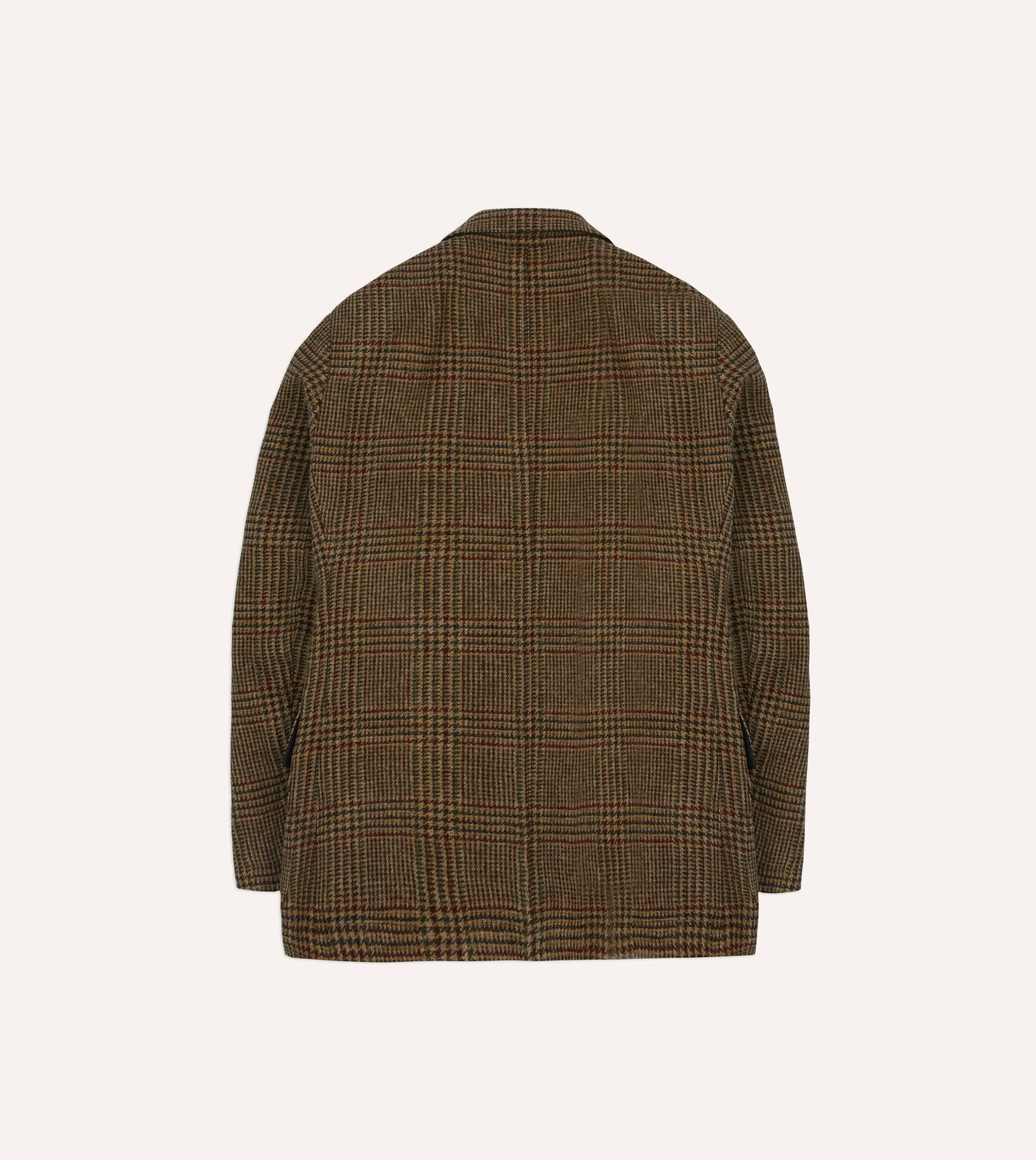 Classic Brown and Red Prince of Wales Check Tweed Blazer - Mk. VII Edition