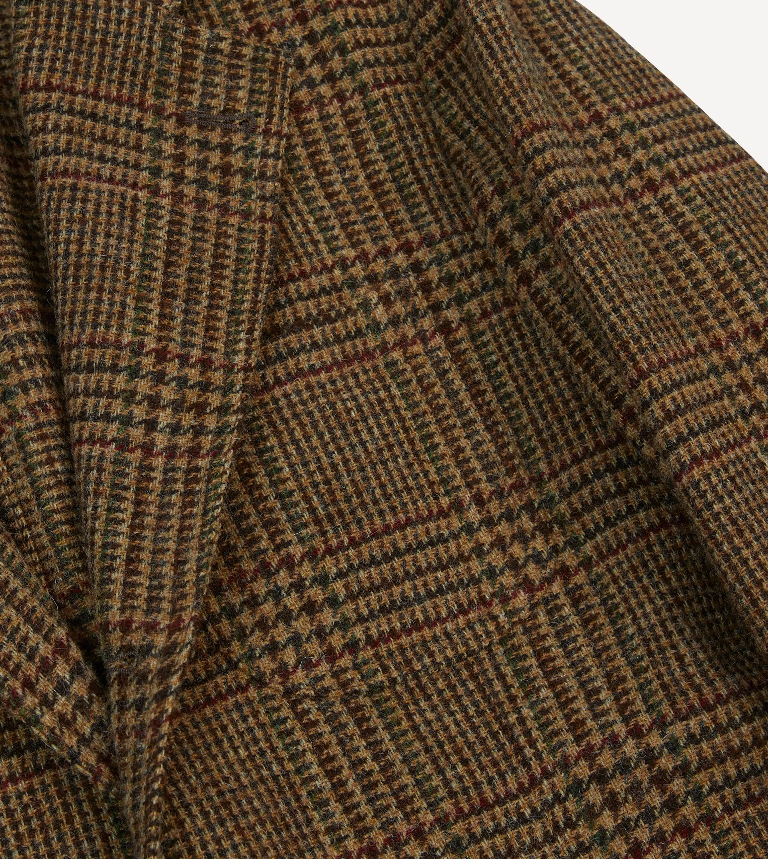Classic Brown and Red Prince of Wales Check Tweed Blazer - Mk. VII Edition