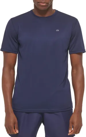 Calvin Klein Men's Standard Light Weight Quick Dry Short Sleeve 40  UPF Protection Active Top