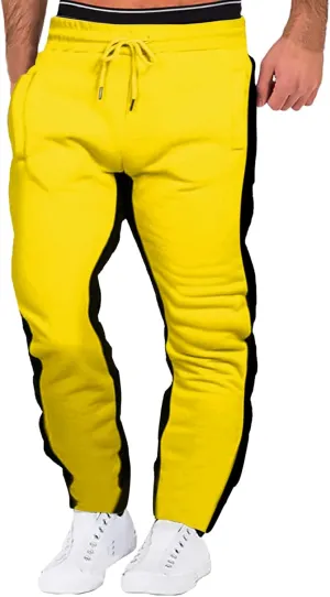 Cargo Sweatpants for Men Big and Tall Trousers Mens Heavyweight Cargo Fleece Sweatpants Stretch Elastic Waist Jogger