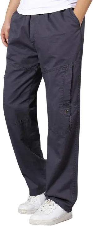 Cargo Trousers for Men Casual Long Trousers Light Jogger Pants Men's Club Sweatpants Stretch Elastic Running Athletic