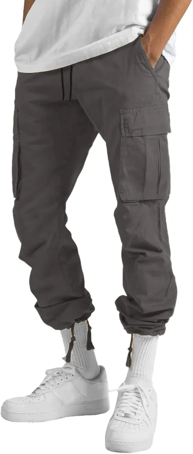 Cargo Trousers for Men Pocket Winter Sweat Pants Athletic Pants for Men Cargo Fleece Sweatpants with Pockets Cargo