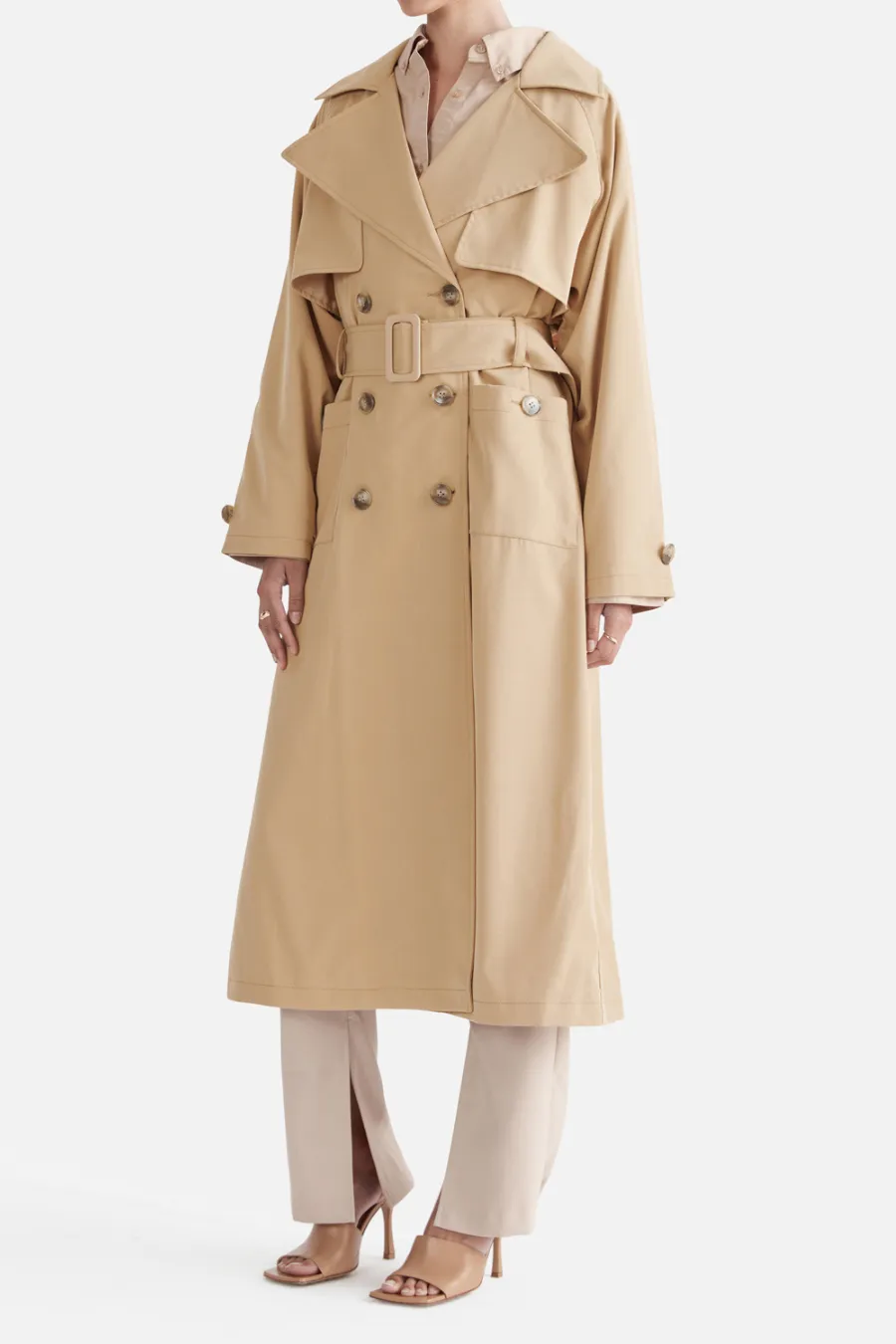 Carrie Trench Coat Camel