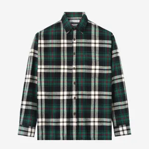 College Days Long Sleeve Plaid Shirt - Green White