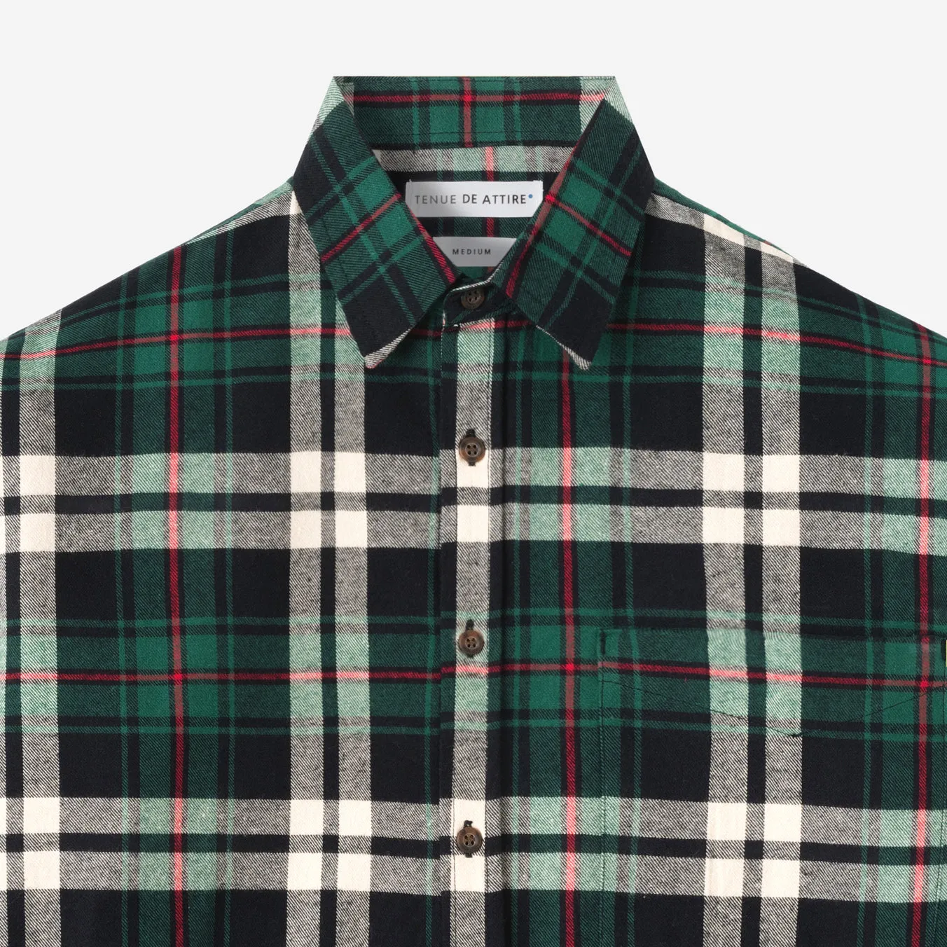 College Days Long Sleeve Plaid Shirt - Green White