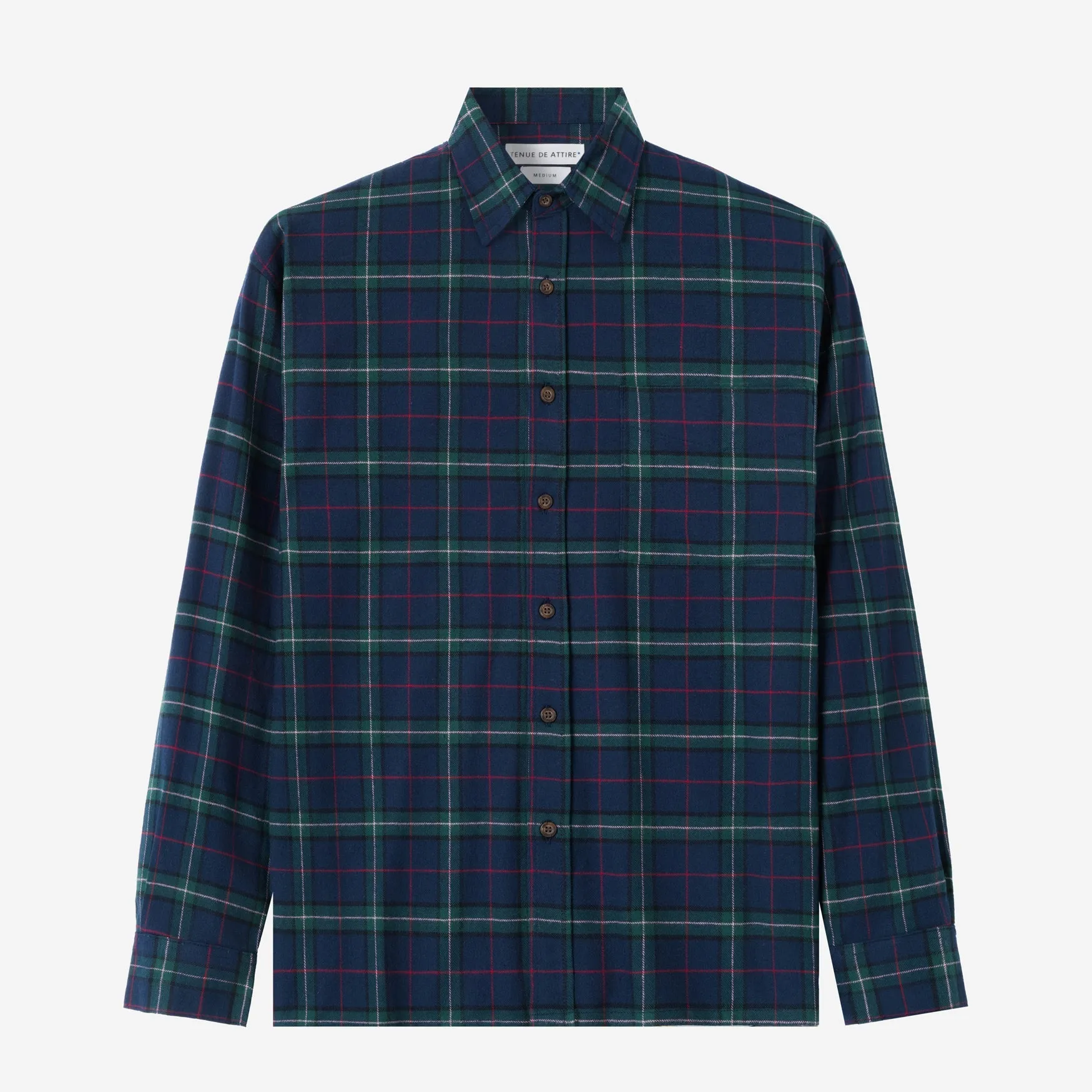 College Days Long Sleeve Plaid Shirt - Navy