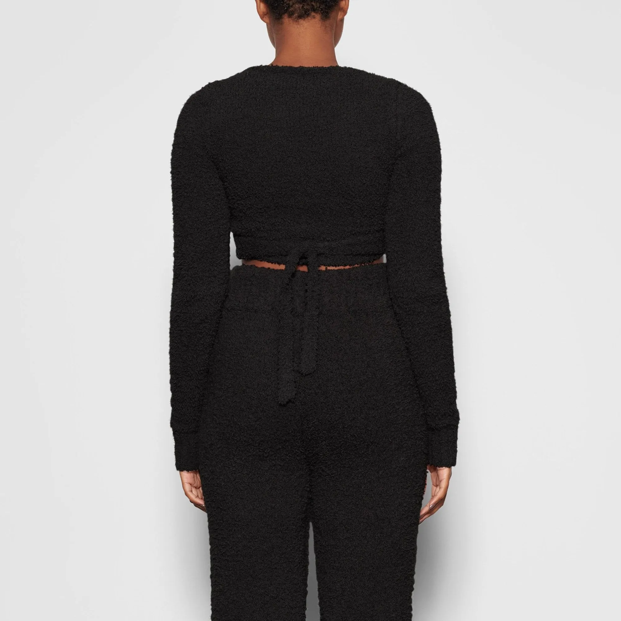 COZY KNIT WRAP TOP | ONYX