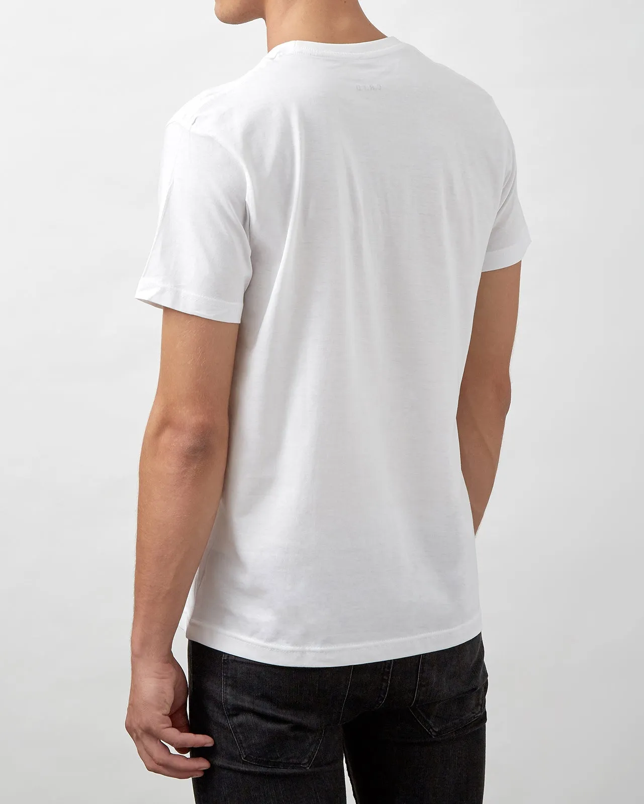 C.R.T.D LOGO COTTON T-SHIRT IN WHITE
