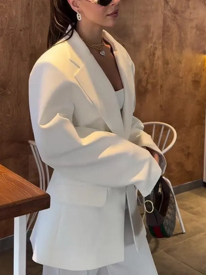 Elegant Solid Color Loose Blazer Stylish Comfortable and Perfect for Every Occasion