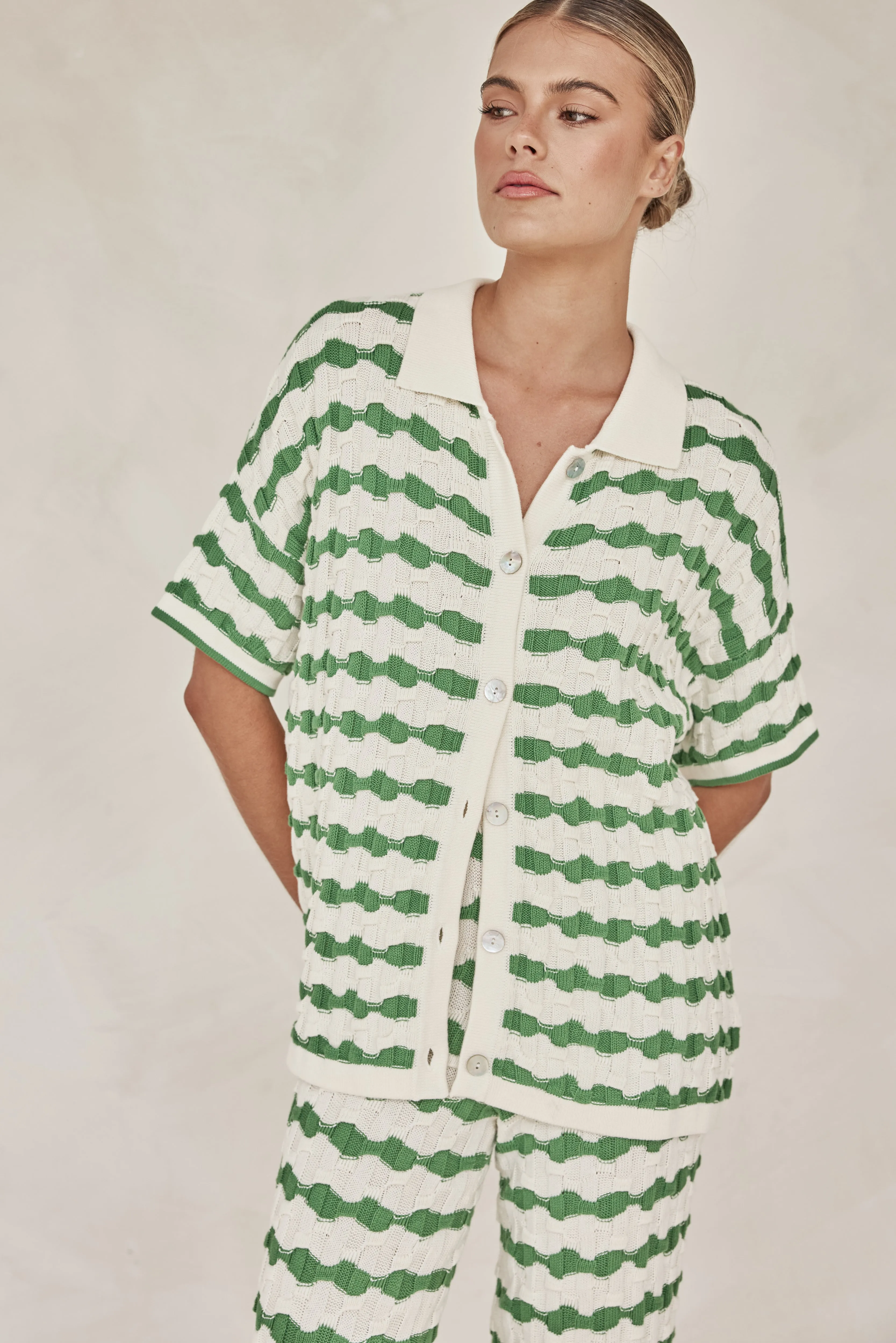 Enna Knit Shirt (Green)