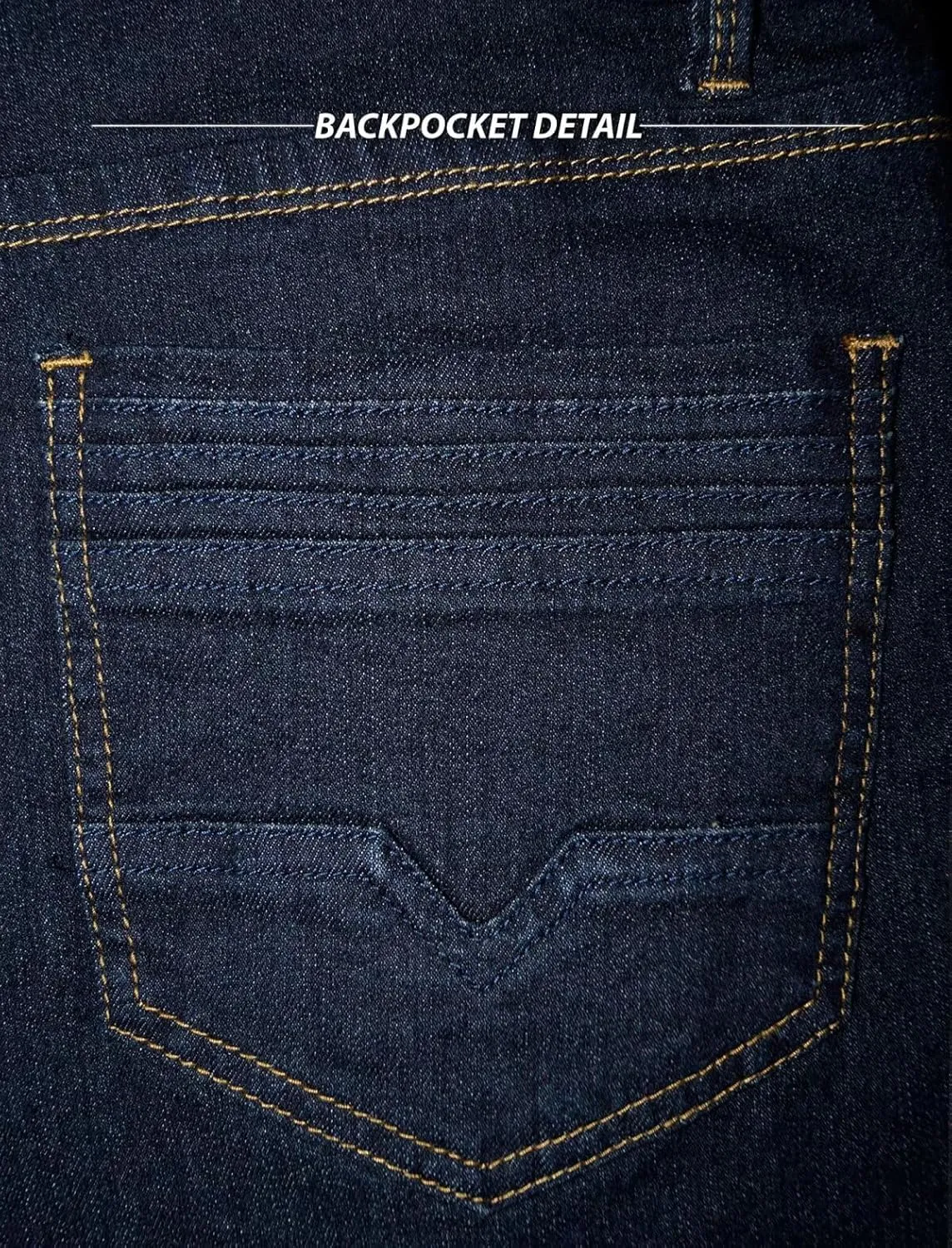 ETHANOL Men's Slim Hyper Stretch Classic Straight Leg Denim Jeans