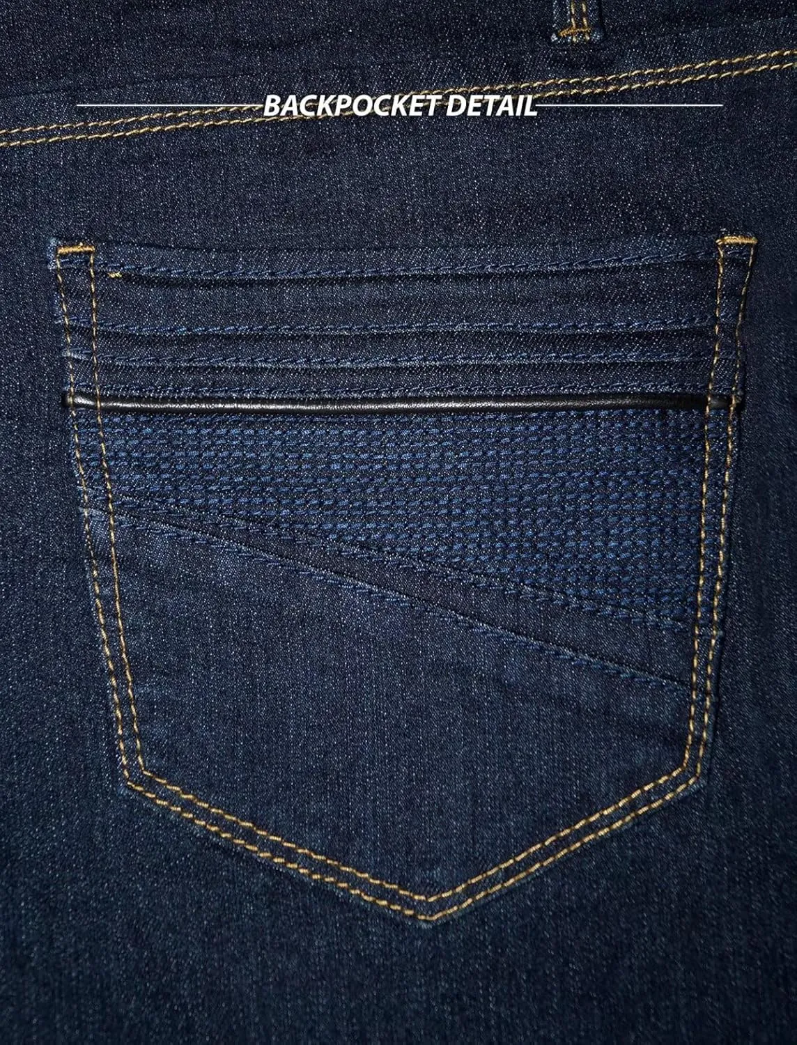 ETHANOL Men's Slim Hyper Stretch Classic Straight Leg Denim Jeans