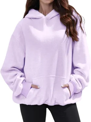 FAIABLE Womens Oversized Hoodie Heavyweight Hoodies Fleece Hooded Sweatshirts Pullover Soft Warm Matching Hoodies for Couples