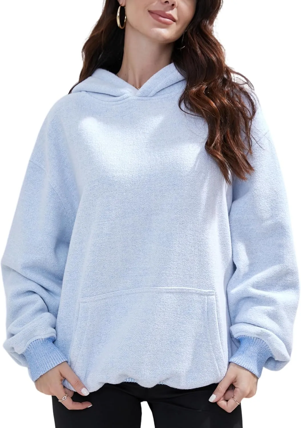 FAIABLE Womens Oversized Hoodie Heavyweight Hoodies Fleece Hooded Sweatshirts Pullover Soft Warm Matching Hoodies for Couples