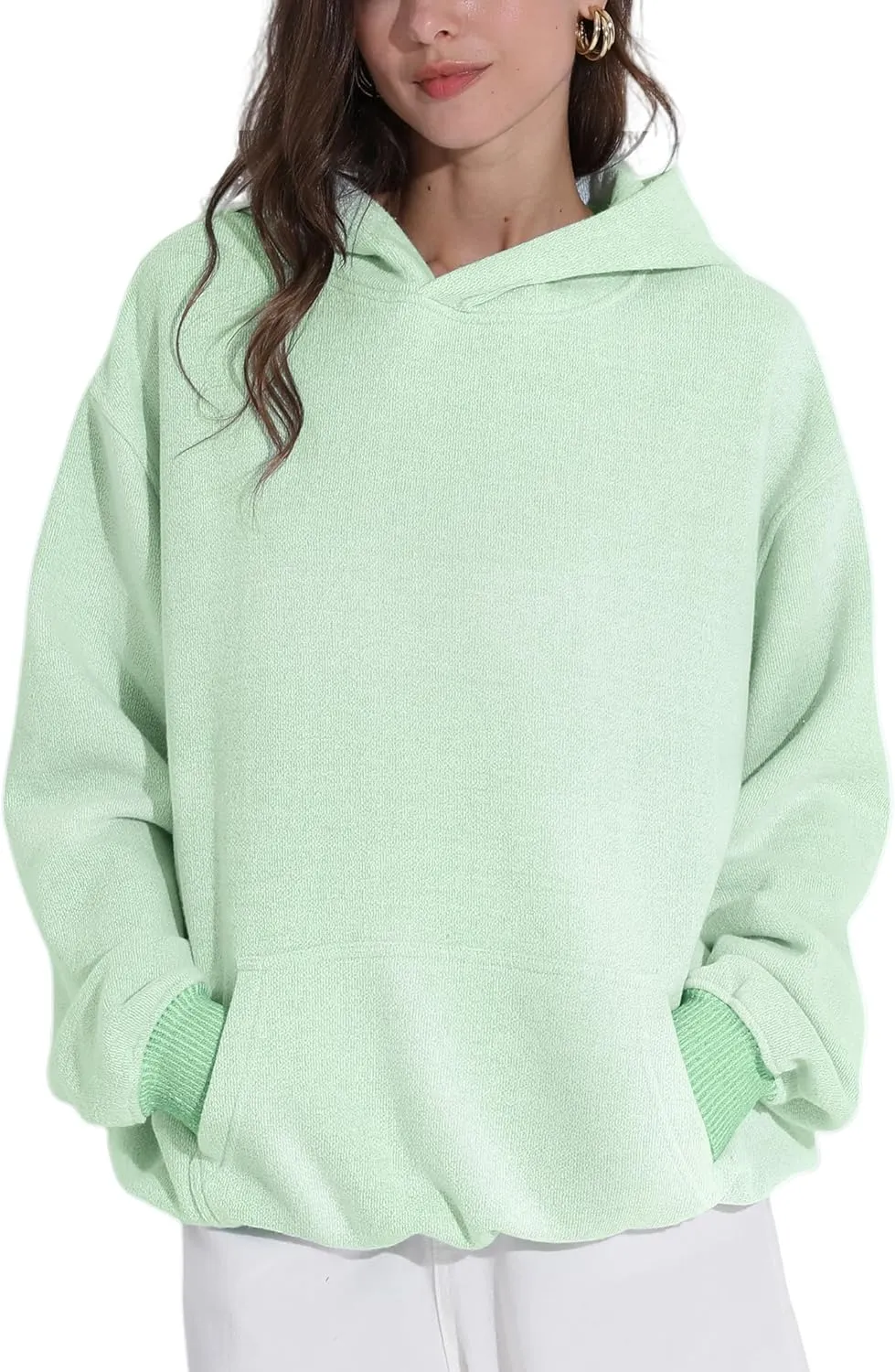 FAIABLE Womens Oversized Hoodie Heavyweight Hoodies Fleece Hooded Sweatshirts Pullover Soft Warm Matching Hoodies for Couples