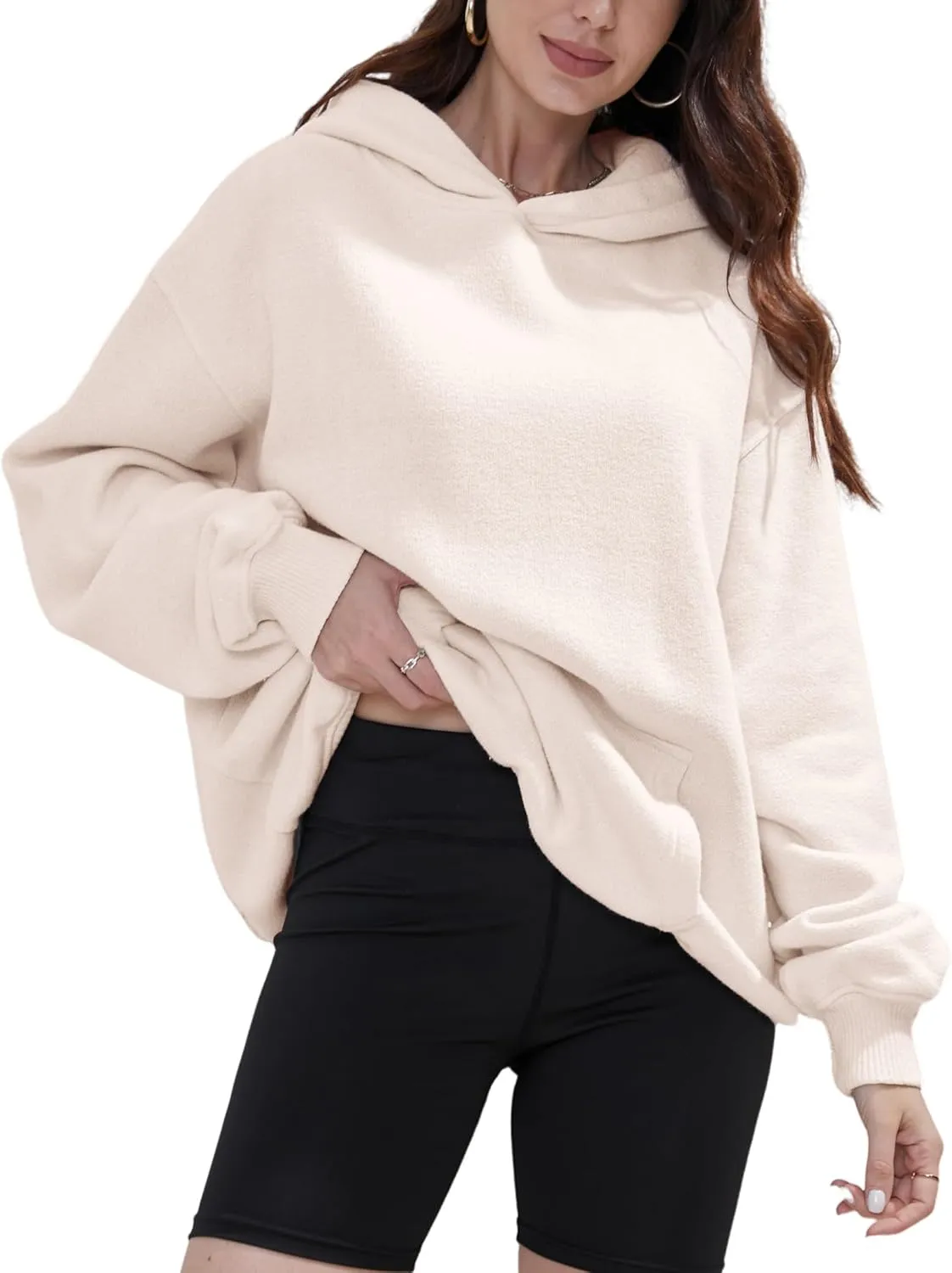 FAIABLE Womens Oversized Hoodie Heavyweight Hoodies Fleece Hooded Sweatshirts Pullover Soft Warm Matching Hoodies for Couples