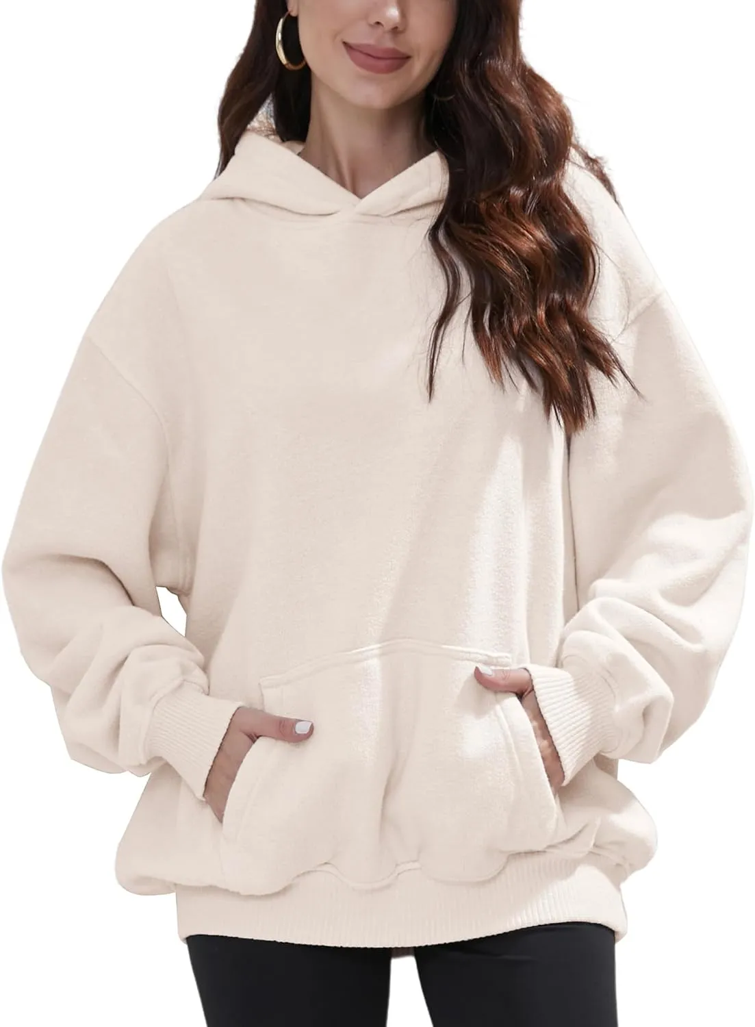 FAIABLE Womens Oversized Hoodie Heavyweight Hoodies Fleece Hooded Sweatshirts Pullover Soft Warm Matching Hoodies for Couples