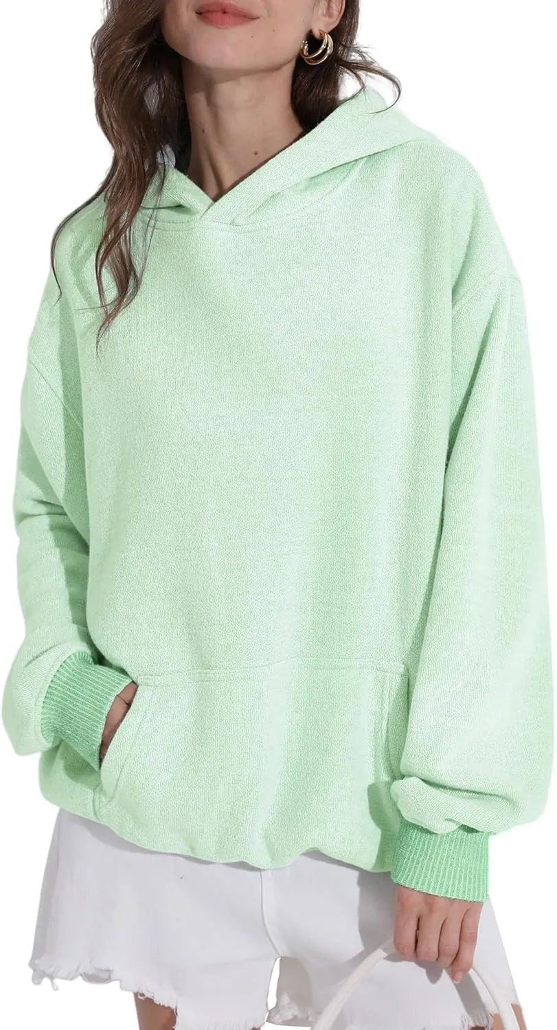 FAIABLE Womens Oversized Hoodie Heavyweight Hoodies Fleece Hooded Sweatshirts Pullover Soft Warm Matching Hoodies for Couples