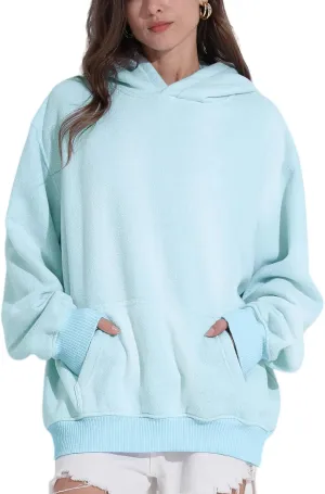 FAIABLE Womens Oversized Hoodie Heavyweight Hoodies Fleece Hooded Sweatshirts Pullover Soft Warm Matching Hoodies for Couples