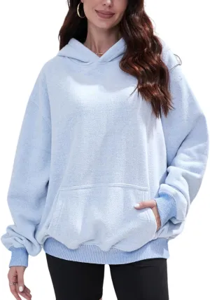 FAIABLE Womens Oversized Hoodie Heavyweight Hoodies Fleece Hooded Sweatshirts Pullover Soft Warm Matching Hoodies for Couples
