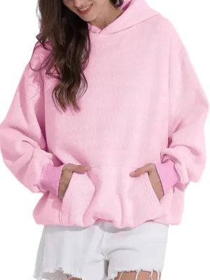 FAIABLE Womens Oversized Hoodie Heavyweight Hoodies Fleece Hooded Sweatshirts Pullover Soft Warm Matching Hoodies for Couples