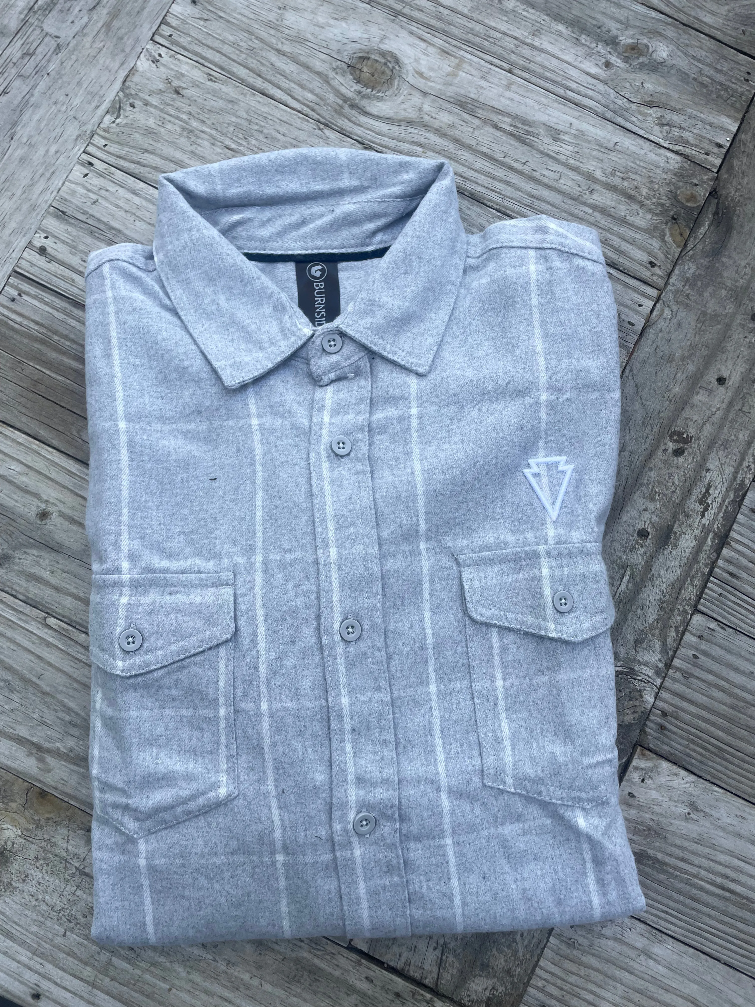 FLANNEL SHIRT- GREY/WHITE- the Mayor