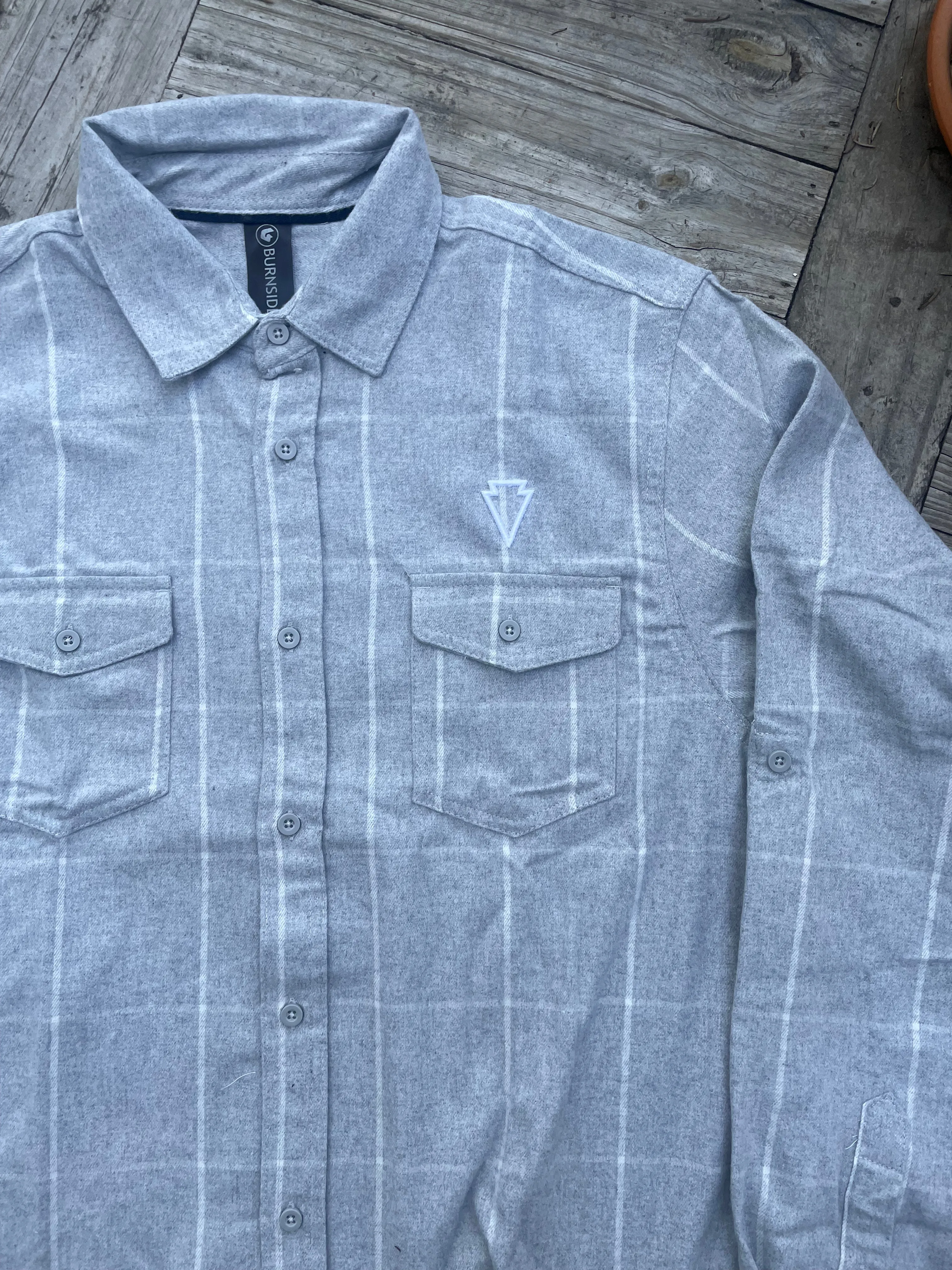 FLANNEL SHIRT- GREY/WHITE- the Mayor