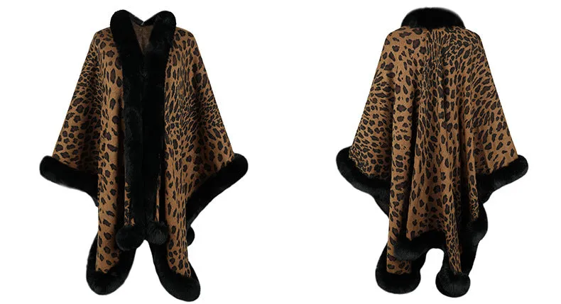 Fur Thick Cheetah Print Outerwear