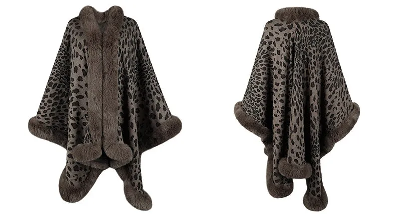 Fur Thick Cheetah Print Outerwear