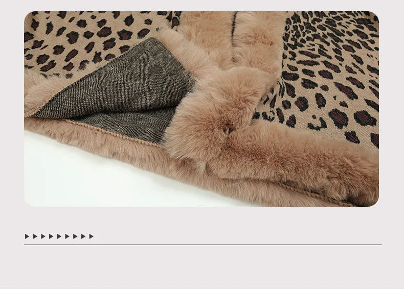 Fur Thick Cheetah Print Outerwear