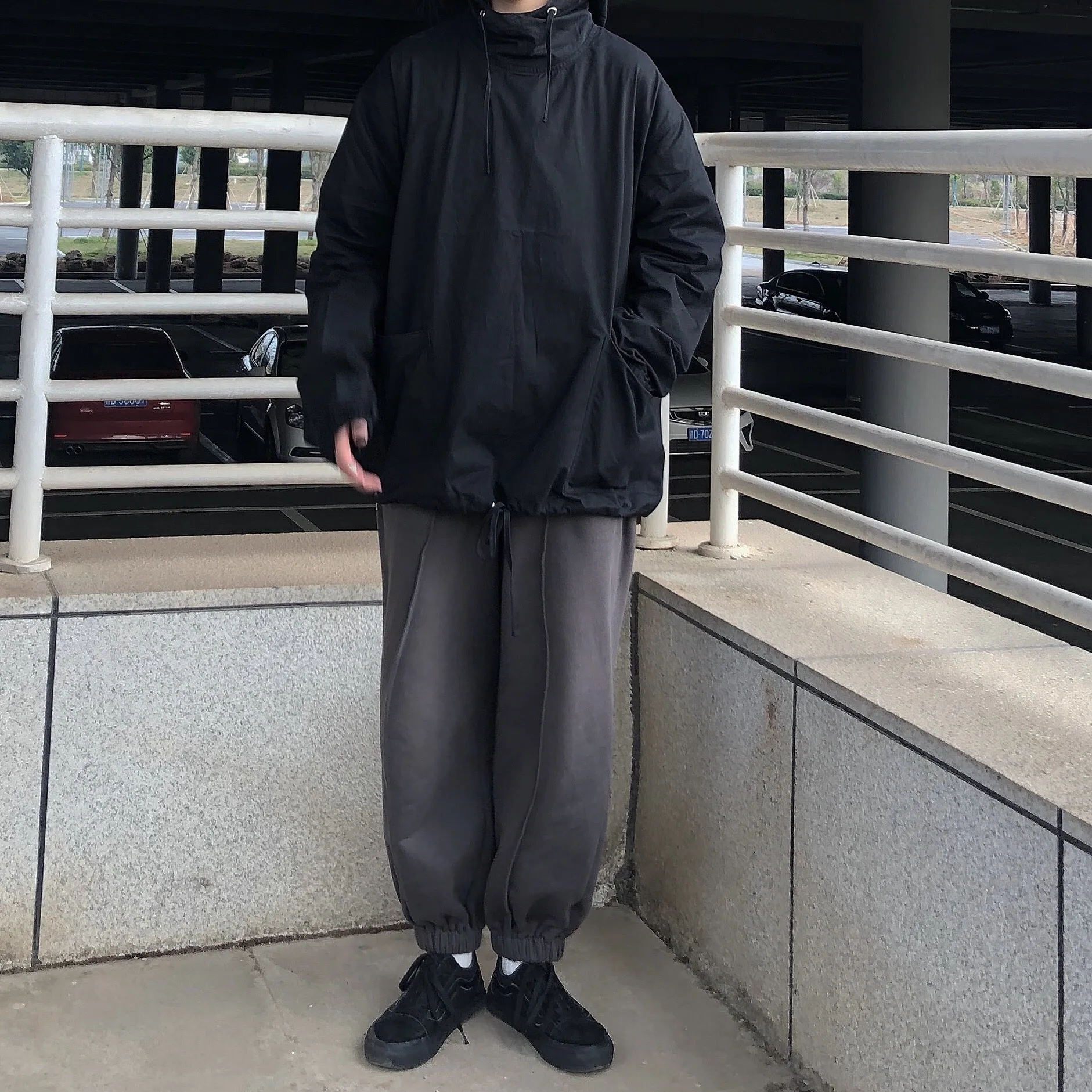 GeGe Plain Windbreaker Hoodie