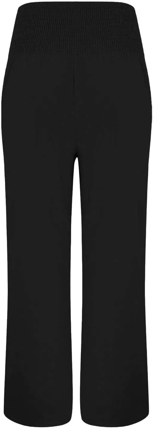 GOKKILRW Women Linen Palazzo Pants Summer Boho Wide Leg Slacks High Waist Flowy Casual Beachwear 2025 Travel Vacation Trouser