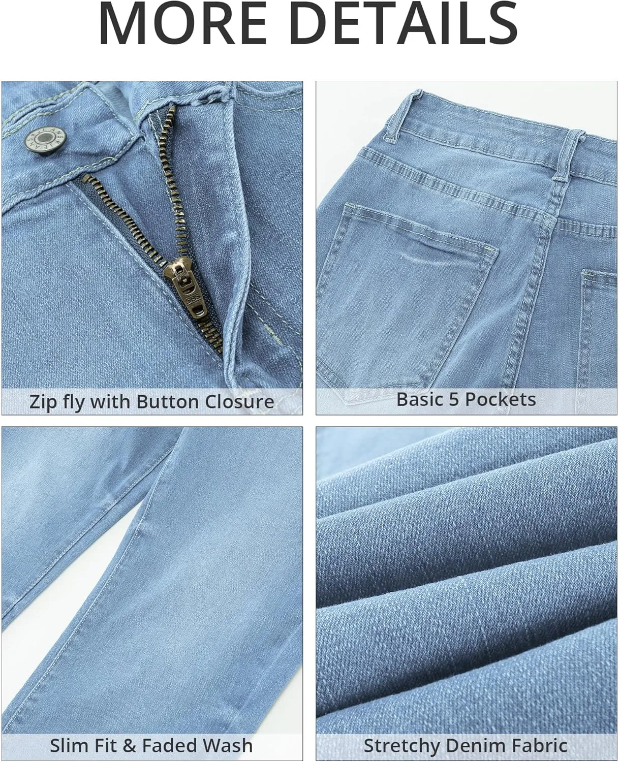 GRAPENT Capris Jeans for Women High Waisted Skinny Stretchy Denim Capri Pants Casual Cropped Jeggings Trousers