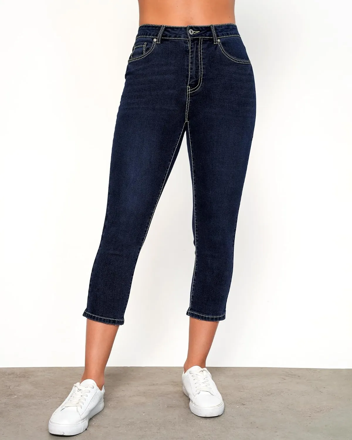 GRAPENT Capris Jeans for Women High Waisted Skinny Stretchy Denim Capri Pants Casual Cropped Jeggings Trousers