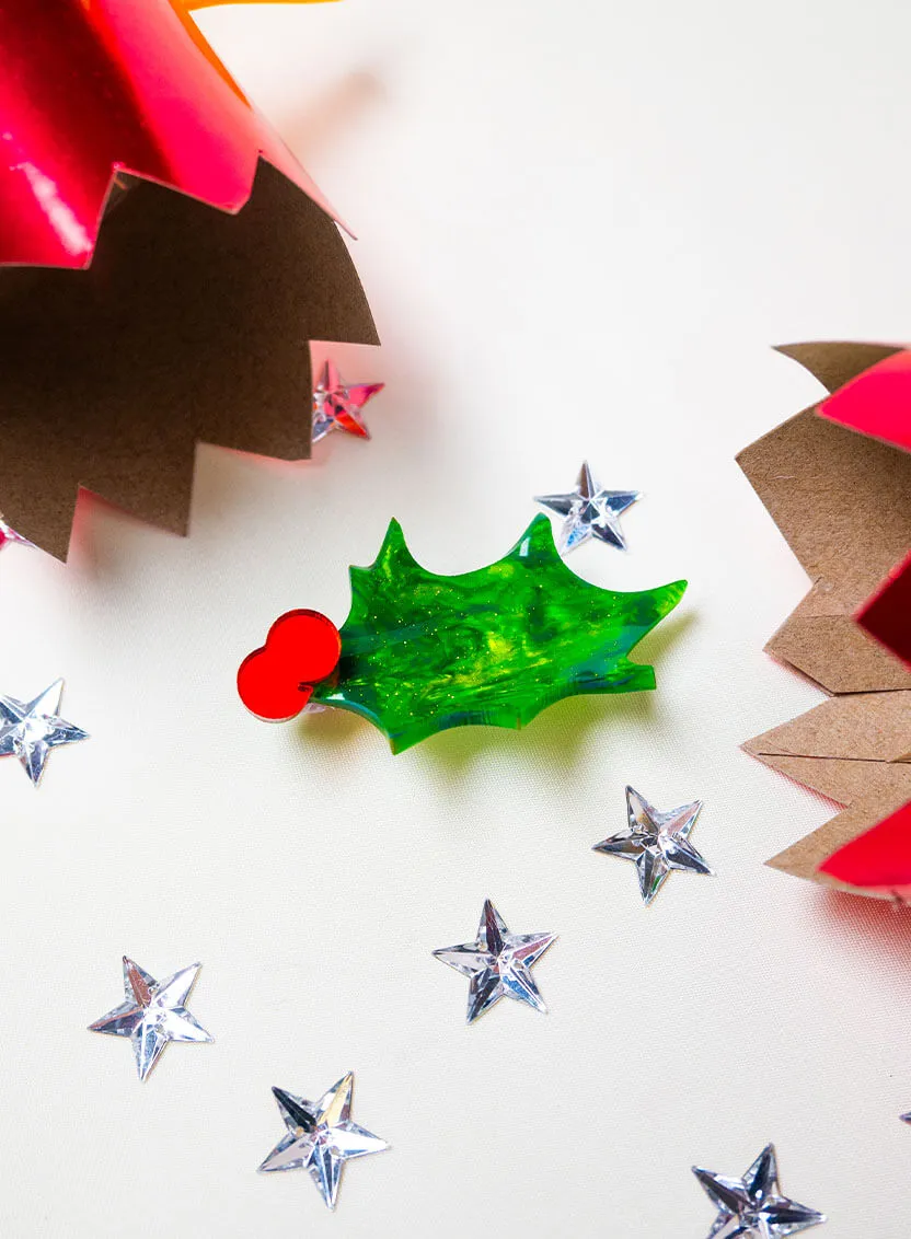 Holly Leaf Brooch