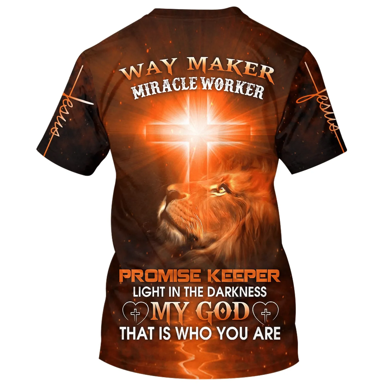 Jesus Way Maker Miracle Worker Promise Keeper Light 3d All Over Print Shirt - Christian 3d Shirts For Men Women