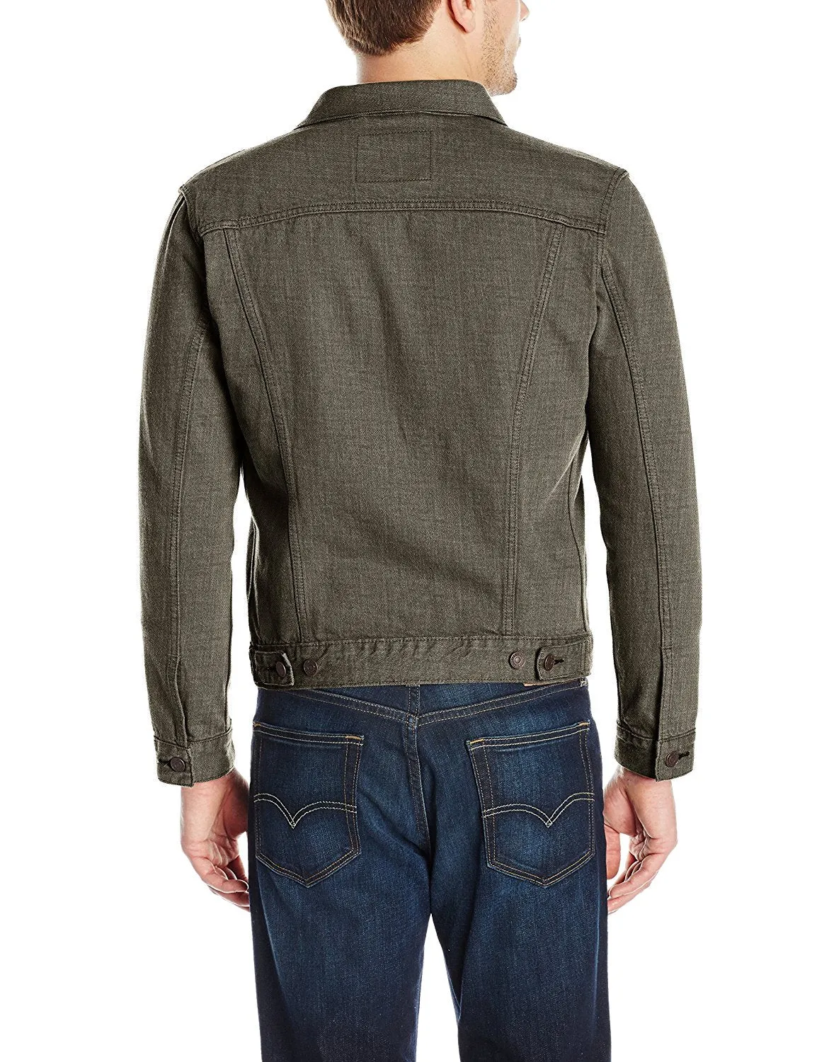 Levi's Men's the Trucker Jacket Carbon Green Rigid