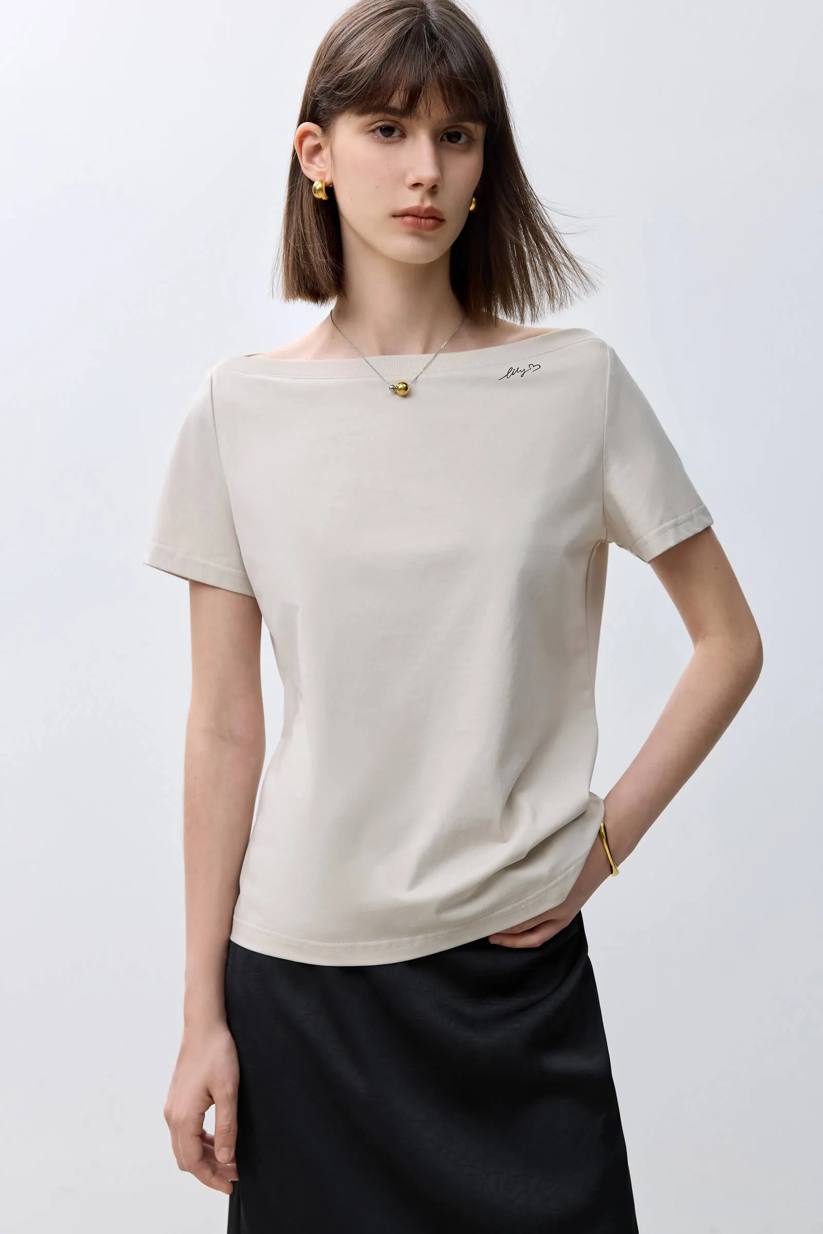 LILY Basic Versatile Short-Sleeve T-Shirt