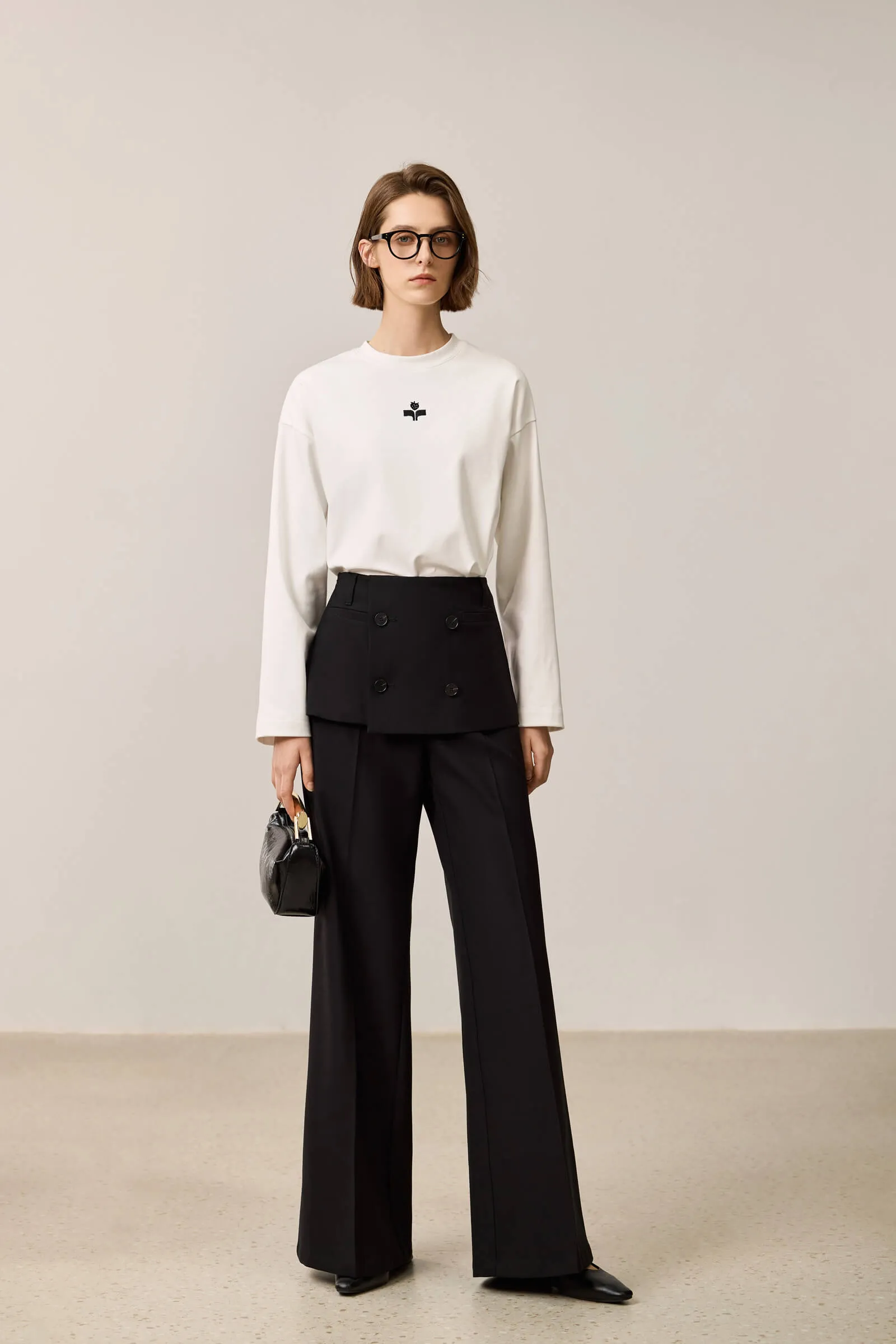 LILY Stylish Two-in-One Blazer Flare Pants